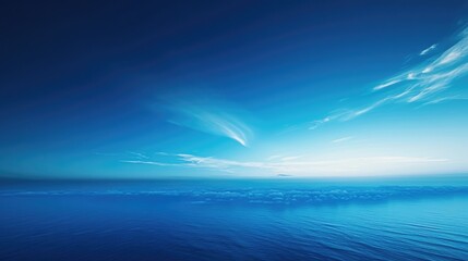 Wall Mural - A soothing background with a gradation of blues, from sky blue to deep blue, tailored for chroma key applications. 