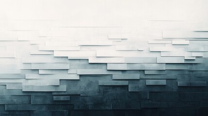 Leinwandbilder - Abstract Wall Art: Gradient Blocks in Shades of Blue and White - Textured Background