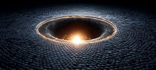 Wall Mural - black hole singularity. time space dilation. science galaxy astronomy. generative video ai technolog