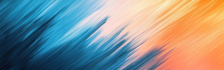 Poster - Abstract pencil strokes gradient in pastel blue, white, and orange creating a modern and stylish background