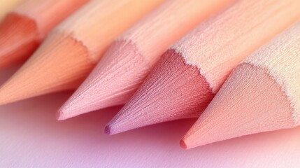 Poster - Pale Coral Gradient Pencil Points Create an Elegant and Delicate Artistic Swath for Arts, Crafts, and Creative Applications