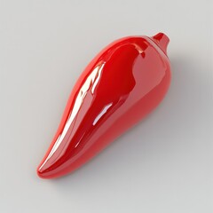 Aufkleber - Glossy Red Chili Pepper - Vibrant, Appetizing, and Perfectly Imperfect Close-Up