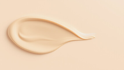 Fototapete - Creamy Beige Foundation Texture Close-up