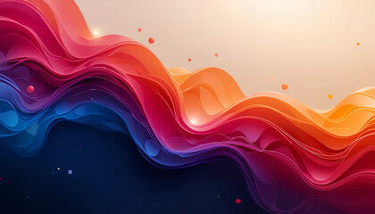 Poster - Abstract Colorful Waves Background Dynamic Fluid Design for Modern Presentations Websites and Digital Art
