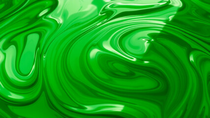 Poster - Vibrant Green Abstract Liquid Texture