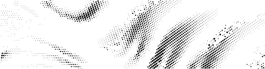 Wall Mural - Abstract halftone pattern. Pixel art. Black and white vector illustration	