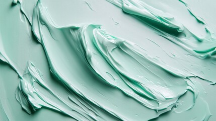 Poster - Abstract background of pale green paint texture with brush strokes.