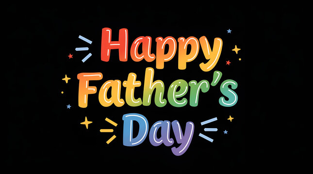 Happy Fathers Day Text Letter Typography Calligraphy Word Graphic, Photo Illustration Image Picture Wallpaper Backgrounds 