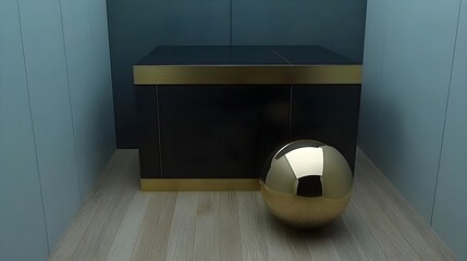 Poster - Luxury jewelry box display with sleek design modern interior digital render elegant atmosphere