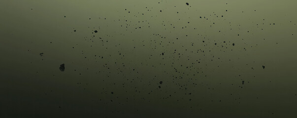 Poster - A blurry image of a sky with a lot of dust and debris. Scene is chaotic and disordered