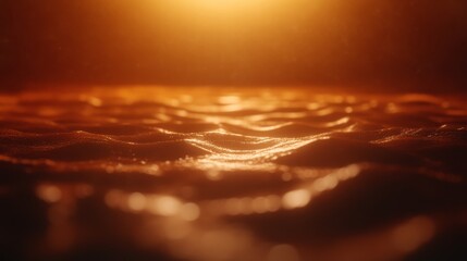 Aufkleber - Sprawling desert landscape reveals soft rippling sand dunes under a glowing sunset, showcasing detailed textures and warm golden tones as shadows deepen
