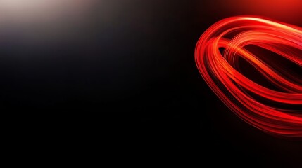 Poster - A glowing red pulse line elegantly shapes a heart against a deep black background. Light gradients enhance depth while emphasizing health and cardiology themes
