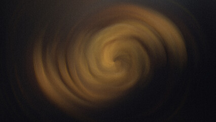 Poster - A blurry swirling vortex of yellow and brown hues against a dark background creating a dynamic effect