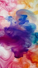 Aufkleber - A colorful, swirling pattern of red, blue, and purple. The colors are very bright and vibrant