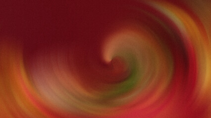 Poster - Abstract blurred background featuring a swirling mix of red orange green and brown colors in a vortex shape