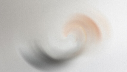 Poster - Abstract blurred image featuring a circular shape with blended gray white and pink colors on a soft background