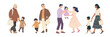 © Rawpixel.com - Illustrated diverse family interactions, isolated vector set