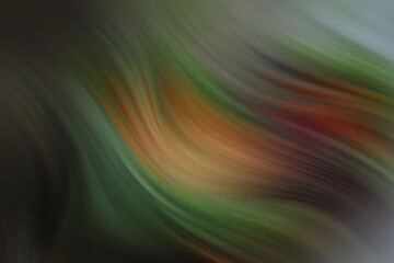 Poster - A blurry abstract swirl of green orange and red creating a sense of movement and artistic expression