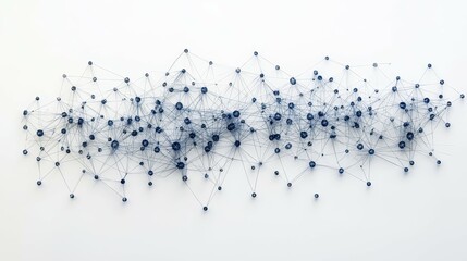 Aufkleber - Abstract blue network design showcasing interconnected nodes and lines.