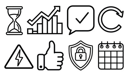 Poster - Business icons for productivity tools, vector element set