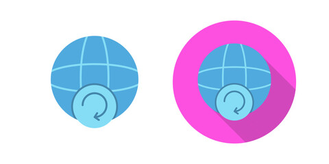 Canvas Print - earth vector icon