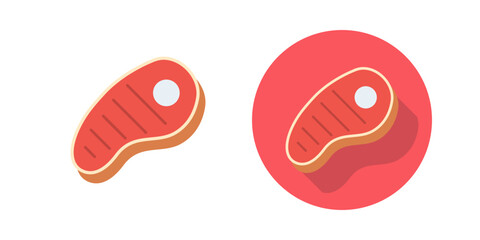 Canvas Print - meat vector icon