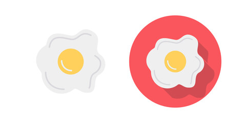 Canvas Print - fried egg vector icon