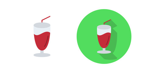 Canvas Print - milkshake vector icon