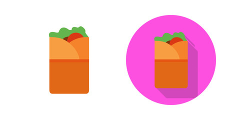 Canvas Print - kebab vector icon