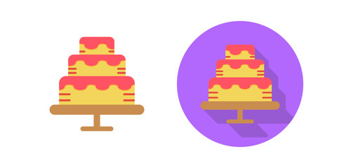 Canvas Print - cake vector icon