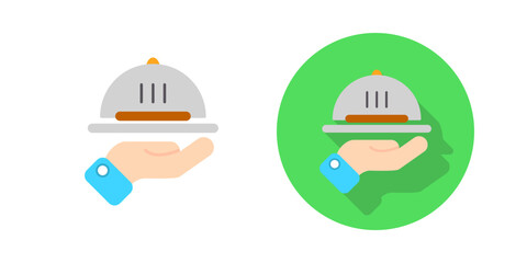 Canvas Print - waiter vector icon