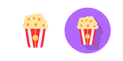Canvas Print - pop corn vector icon