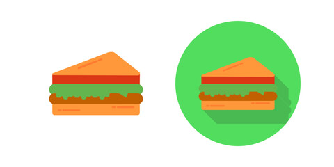 Canvas Print - sandwich vector icon