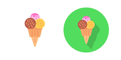 Canvas Print - ice cream vector icon