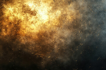 Poster - Dramatic texture with a gradient of gold and dark tones, creating a sense of depth and artistic contrast, like molten gold and smoke.