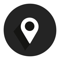 Poster - Location pin icon minimalist symbol circle vector