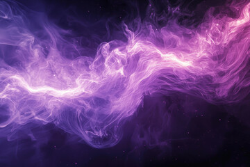 Fototapete - A beautiful, ethereal nebula in shades of purple and pink, with glowing tendrils and delicate wisps against a dark background.