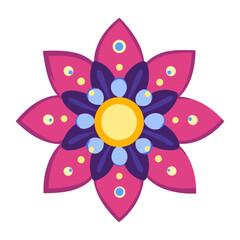 Wall Mural - purple flower pattern art illustration vector