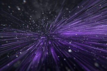 Poster - abstract purple radial lines with particles