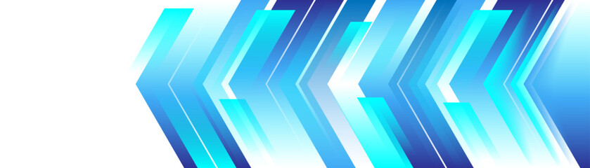 Poster - arrow blue geometric on white background geometric shapes element template design