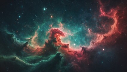 abstract galaxy and nebula space background with celestial elements