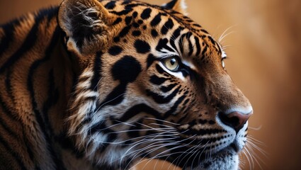 Wall Mural - Closeup of tiger and leopard skin pattern for background