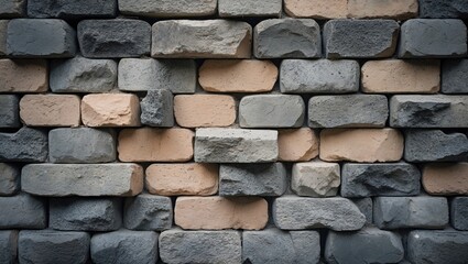 Poster - Vintage brick wall texture with detailed exterior surface as a background