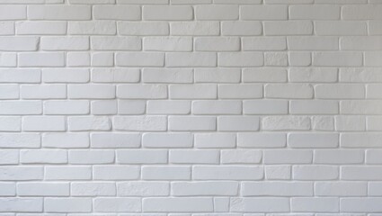 Poster - Minimalist white brick wall texture reflecting modern design and Zen lifestyle