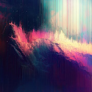 glitch splash rise, dreamy thread, background