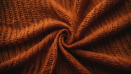 Poster - Autumn-inspired knitwear backdrop showcasing cozy woolen sweater texture in close-up detail.