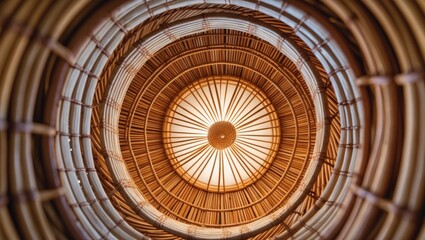 Aufkleber - Vintage bamboo lamp with intricate handcraft design