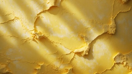 Poster - Yellow stucco or weathered concrete wall plaster texture ideal for background