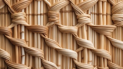 Aufkleber - Asian bamboo weave texture for background