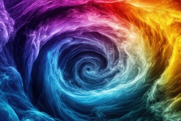 Poster - Colorful swirling abstract design with vibrant hues blending together in motion
